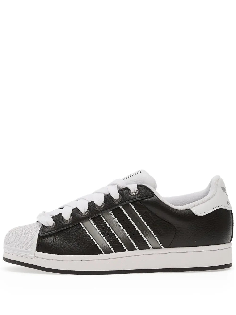 adidas Shell-Toe Three-Stripe Trainers — Black — Size US M 9 - US W 10.5 — Front View