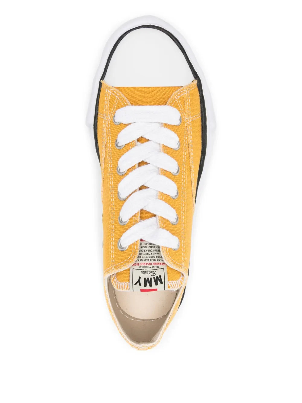 Maison MIHARA YASUHIRO Peterson23 Lace-Up — Yellow — Size US M 3.5 - US W 5 — Top View