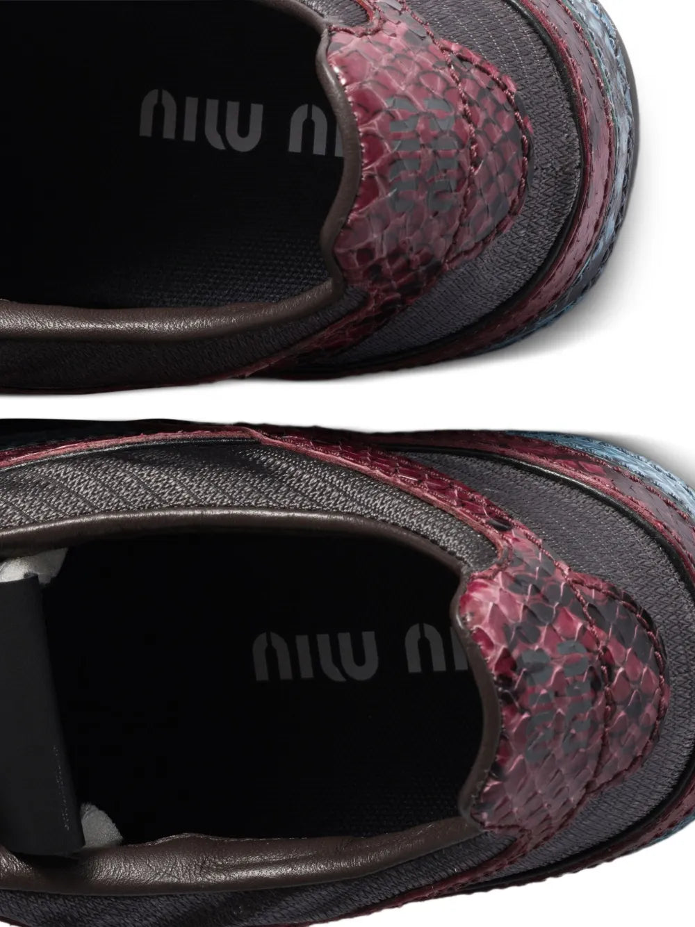 Miu Miu Snakeskin-Insert — Grey — Size US M 3.5 - US W 5 — Back View