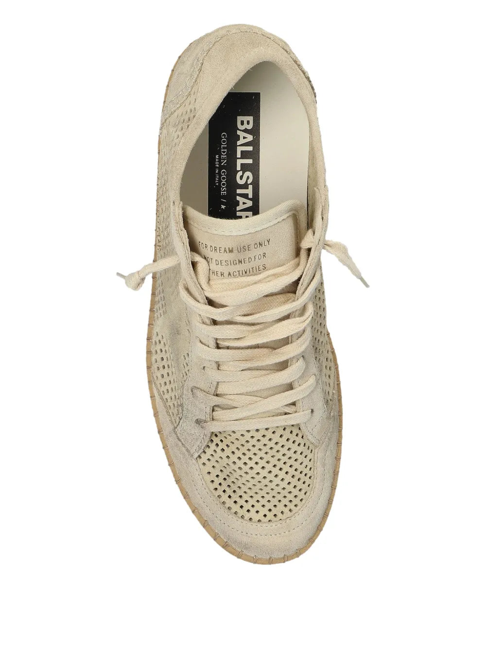 Golden Goose Perforated Star — Beige — Size US M 3.5 - US W 5 — Top View