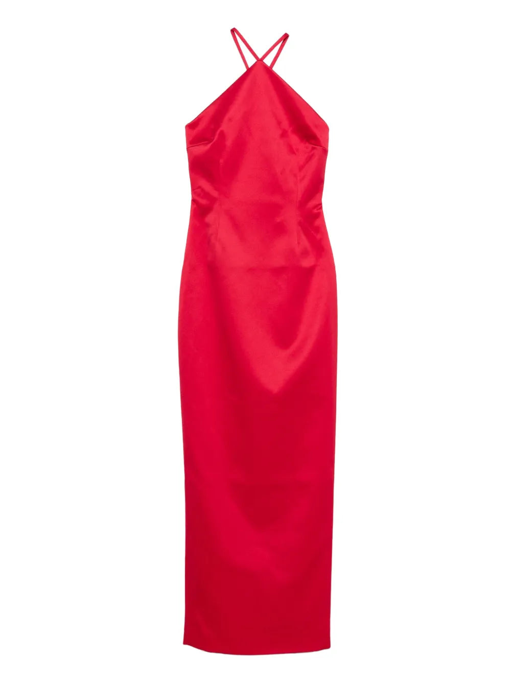 Solace London Fern Maxi Dress — Red — Size XS — Front View