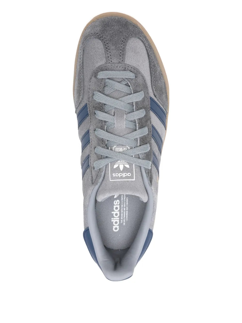 adidas Gazelle Indoor Sneakers — Grey — Size US M 4.5 - US W 6 — Top View