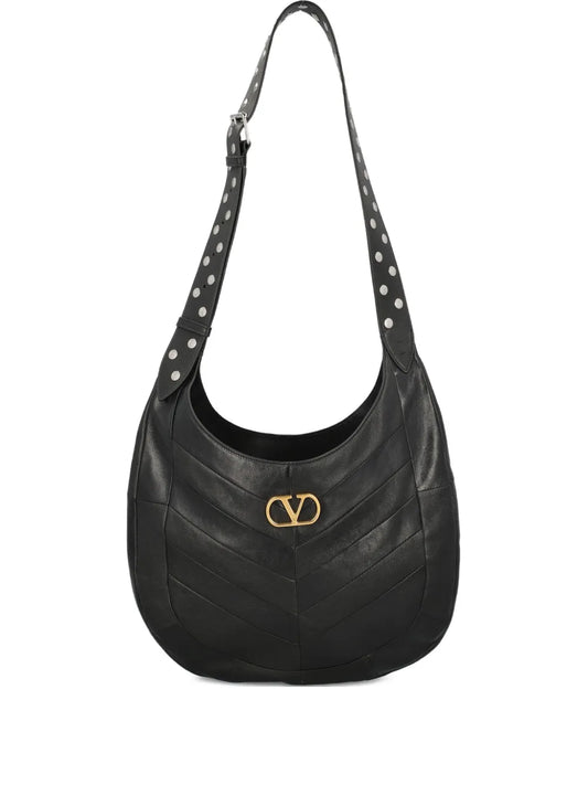 Valentino Garavani Hoboho Chevron Pattern Shoulder Bag — Same as shown — Size One Size — Front View