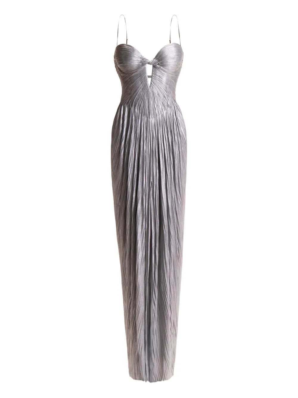 Maria Lucia Hohan Tonia Plisse Effect Maxi Dress — Blue — Size XS — Front View