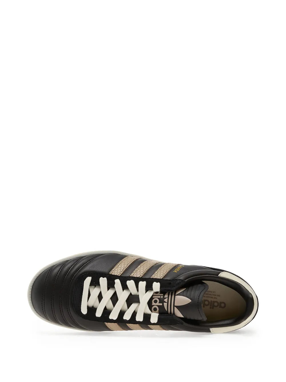 adidas Samba Lace-Up Sneakers — Black — Size US M 10.5 - US W 12 — Top View