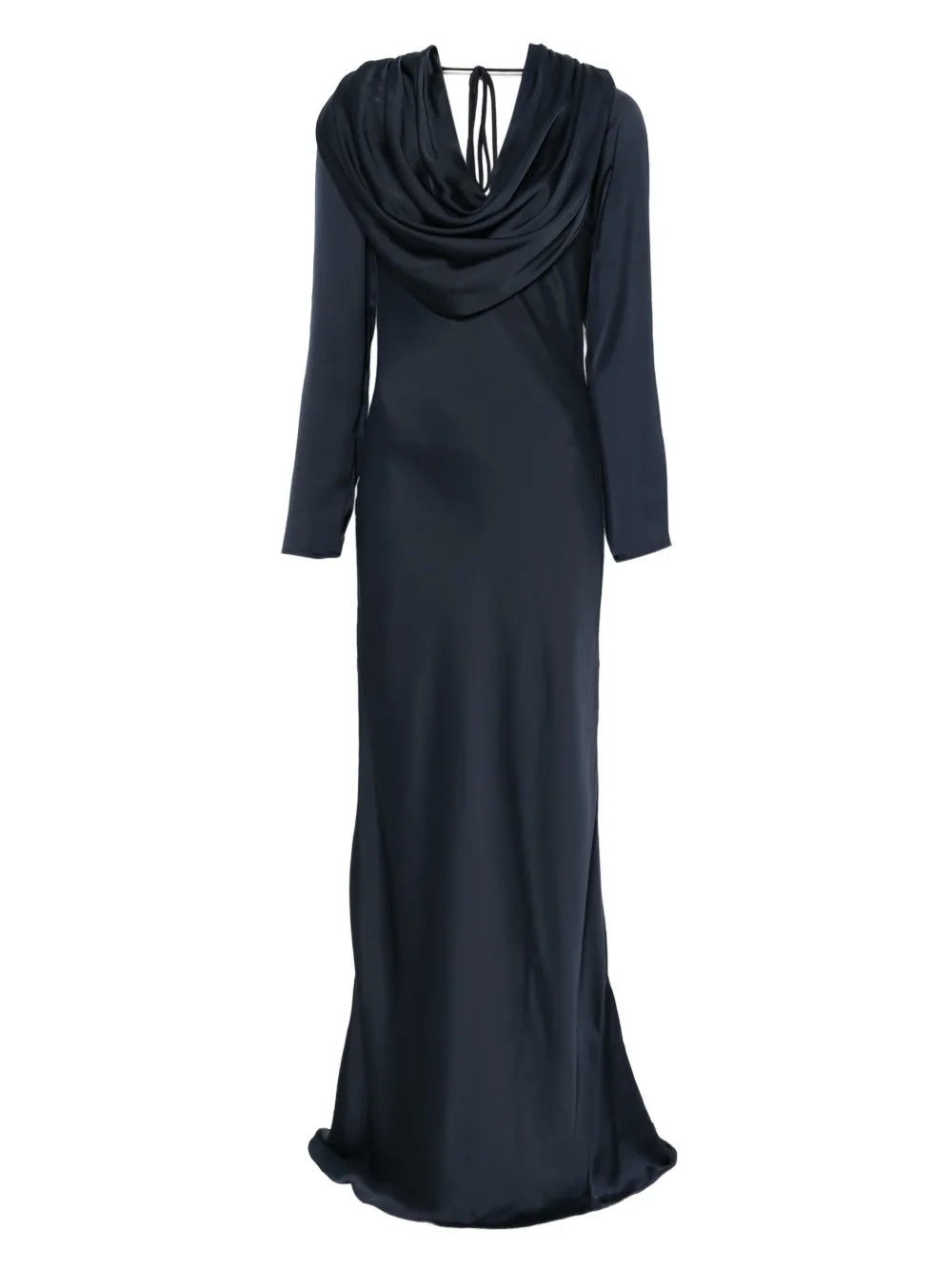Rotate Birger Christensen Cowl Neck Maxi Dress — Blue — Size XS — Front View