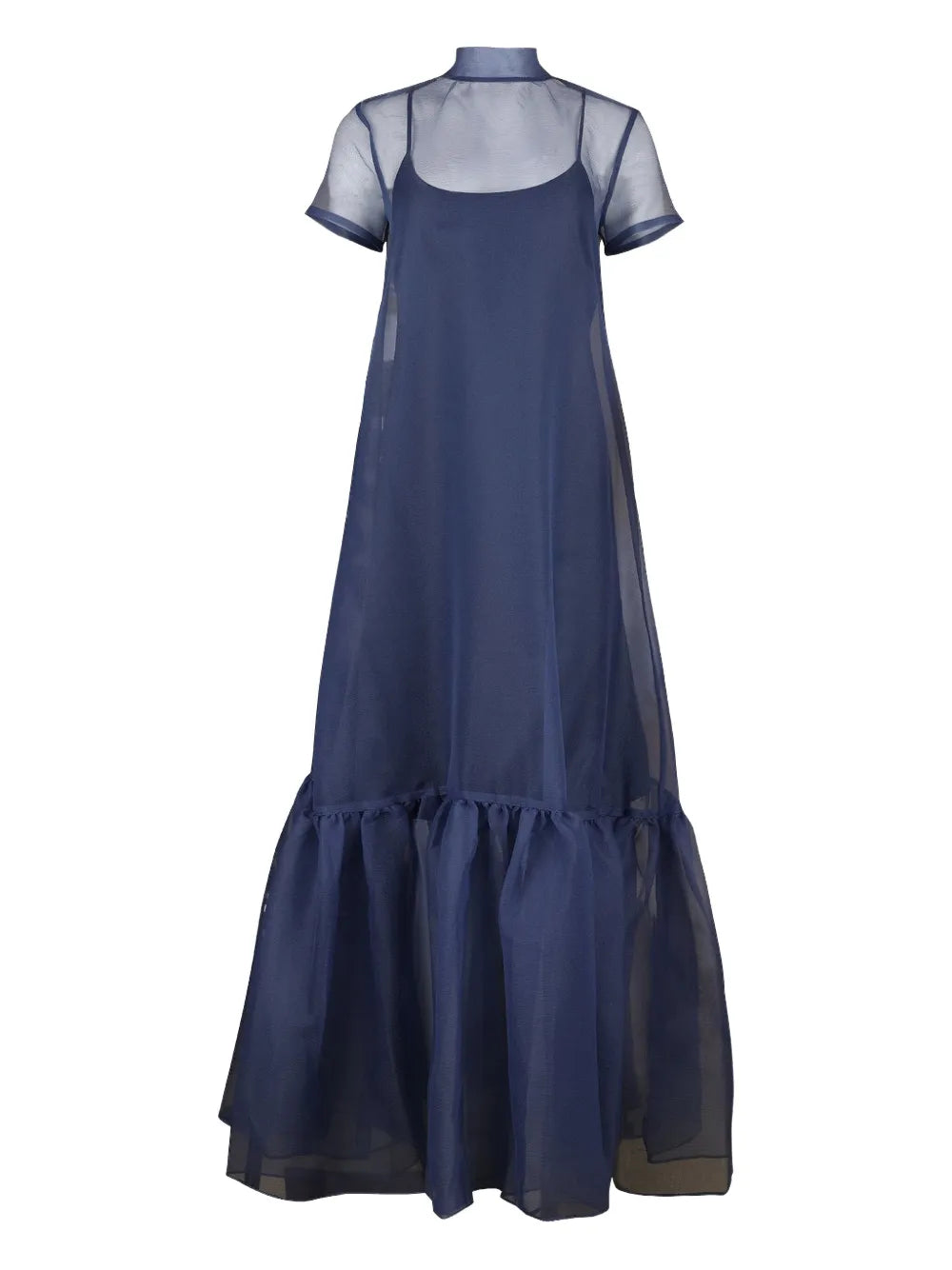 Staud Calluna Dress — Blue/ Navy — Size XS — Front View