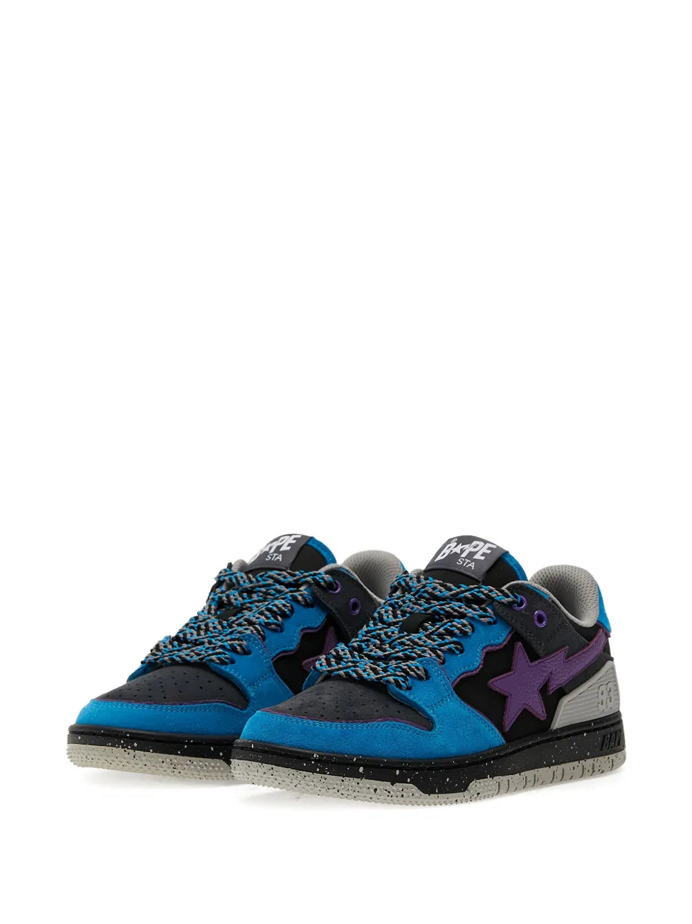 A Bathing Ape?Star-Appliqu?Sneakers — Blue — Size US M 3.5 - US W 5 — Side View