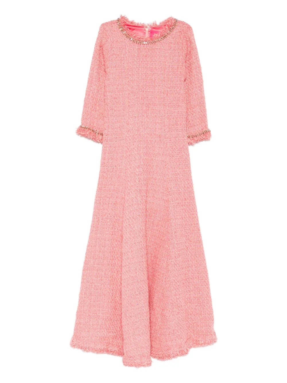 Miau By Clara Rotescu Embellished Maxi Dress — Red — Size XS — Front View