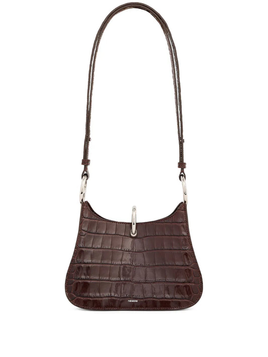Rabanne Ring Embossed Leather Shoulder Bag — Same as shown — Size One Size — Front View