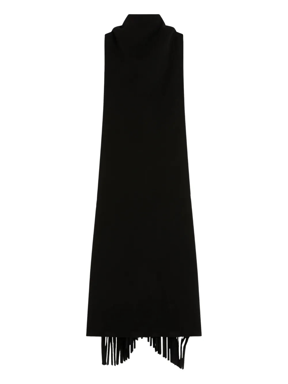 Max Mara Fringed Dress — Black — Size XS — Front View