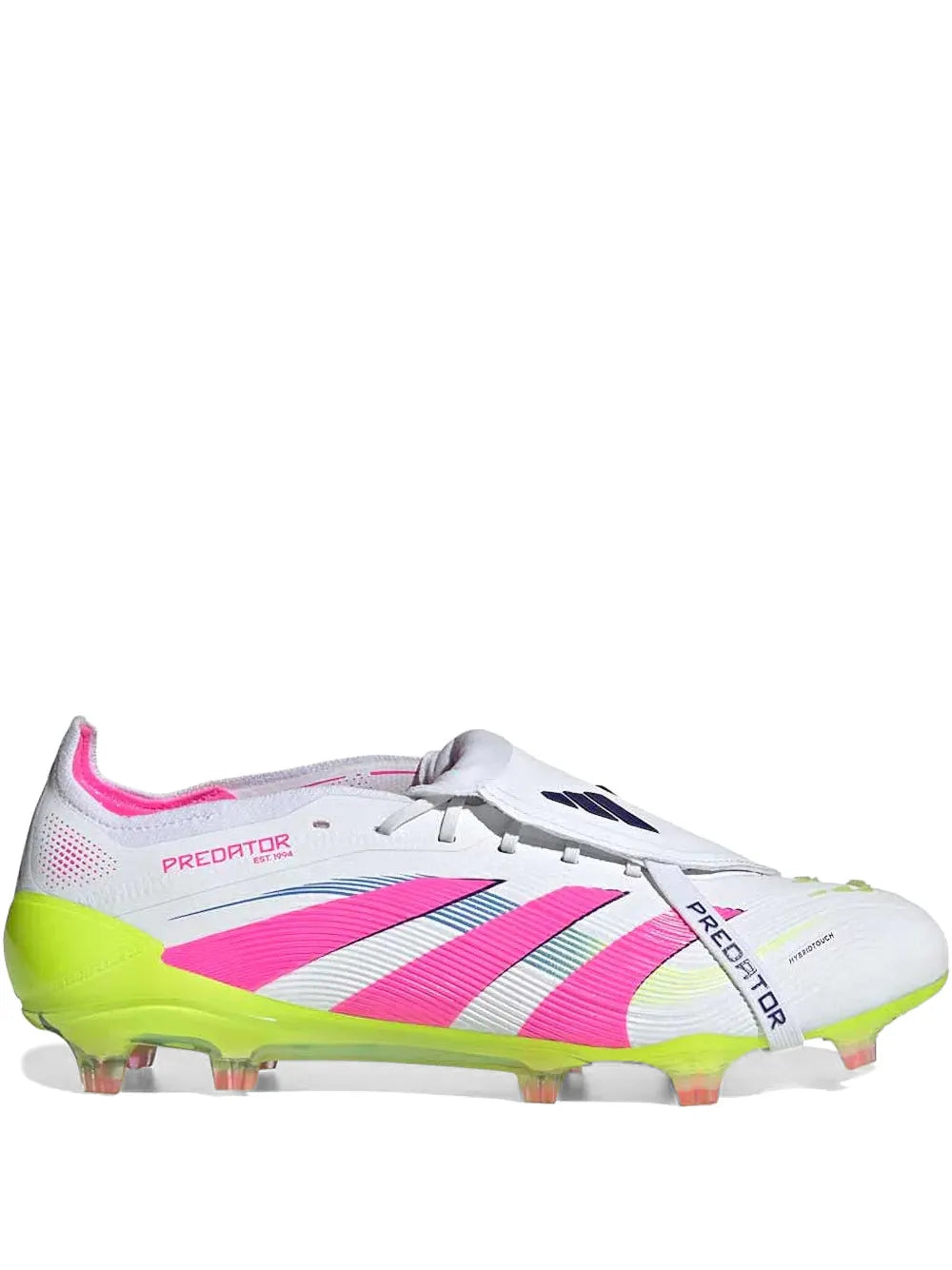 adidas Predator Elite Fold-Over Tongue Fg Cleats — White — Size US M 4.5 - US W 6 — Front View