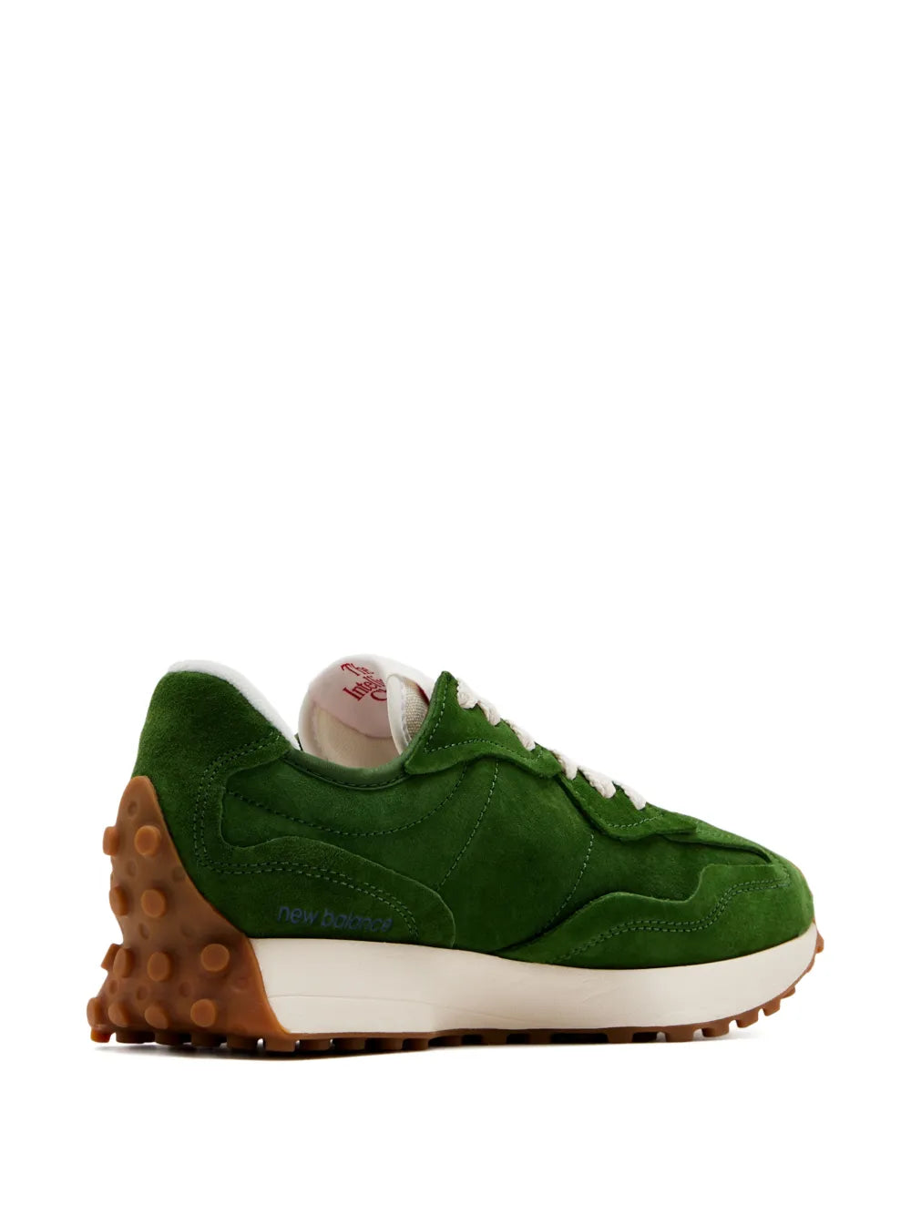 New Balance 327 Suede Lace-Up — Green — Size US M 3.5 - US W 5 — Top View