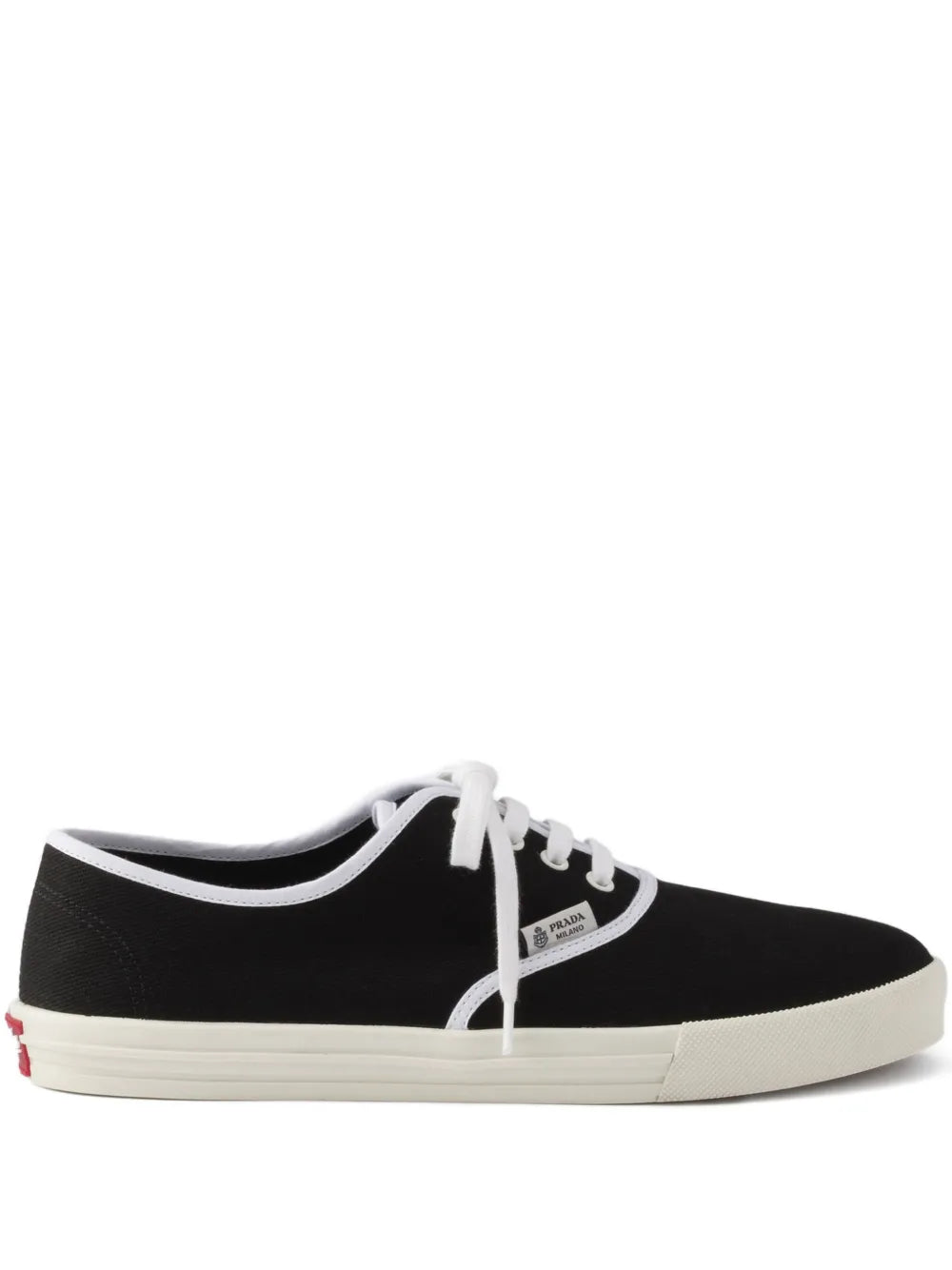 Prada Lace-Up Round-Toe — Black — Size US M 3.5 - US W 5 — Front View