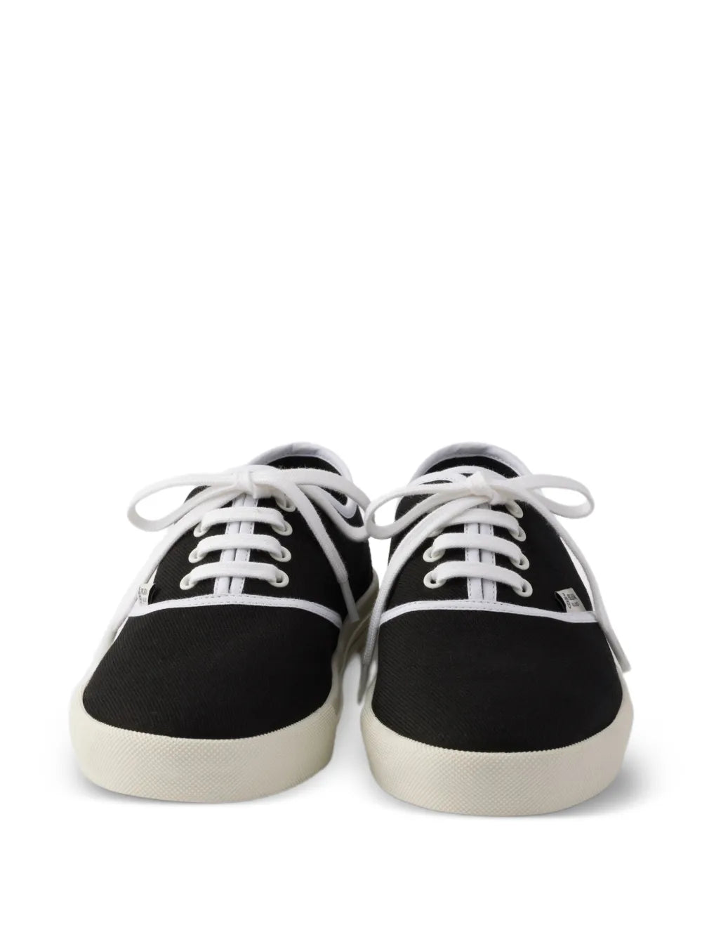 Prada Lace-Up Round-Toe — Black — Size US M 3.5 - US W 5 — Back View