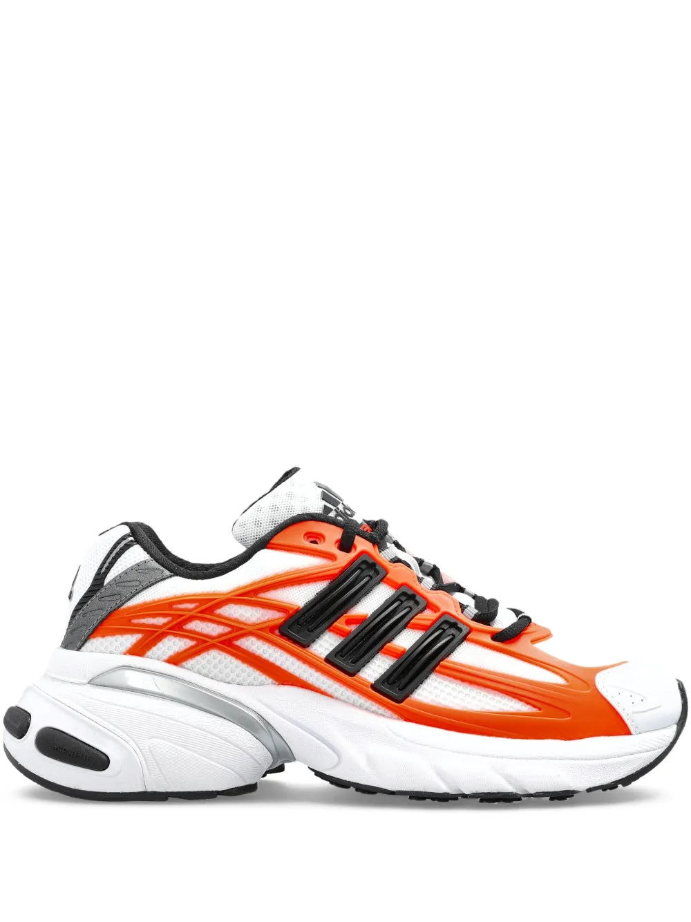 adidas Panelled Sneakers — White, Black / Orange — Size US M 4.5 - US W 6 — Front View