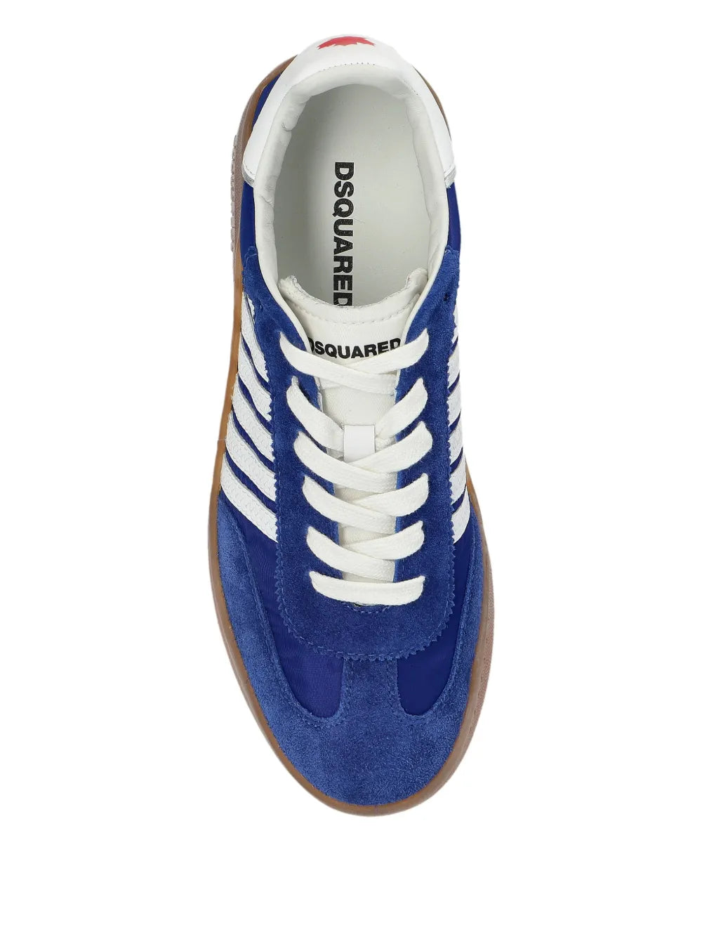 DSQUARED2 Boxer Striped Leather — Blue — Size US M 3.5 - US W 5 — Top View