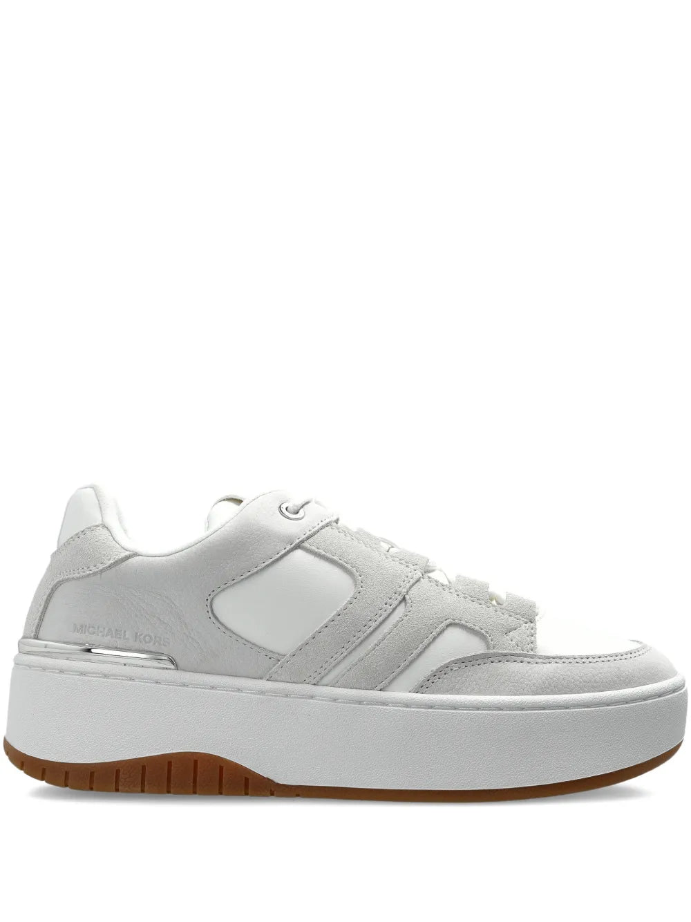Michael Michael Kors Ryder Panelled Platform Low-Top — Grey — Size US M 3.5 - US W 5 — Front View