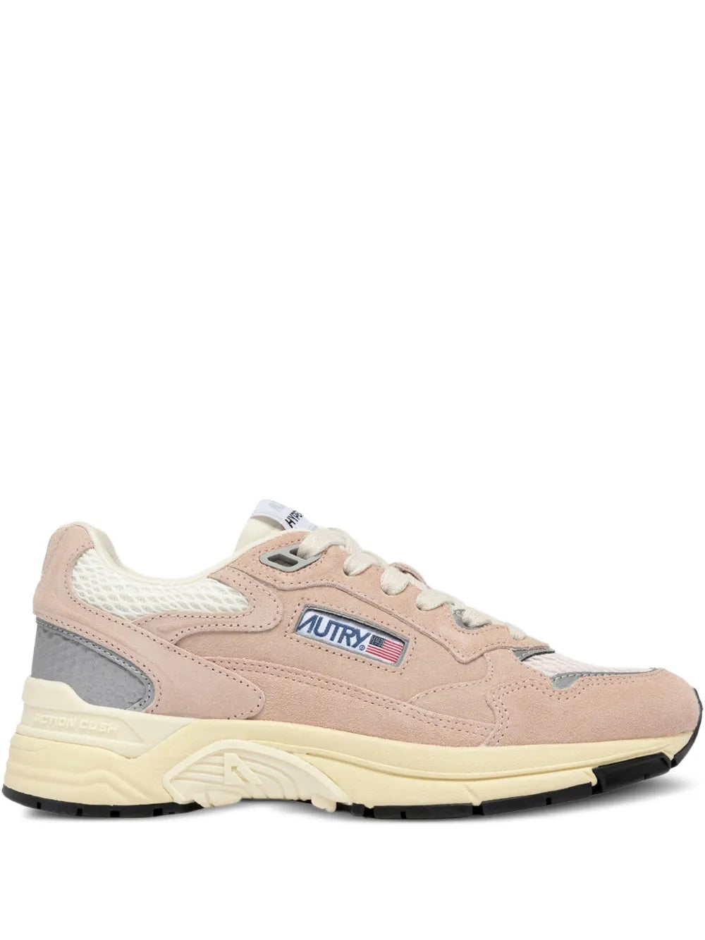 Autry Hyperway Suede Lace-Up — Beige — Size US M 3.5 - US W 5 — Front View