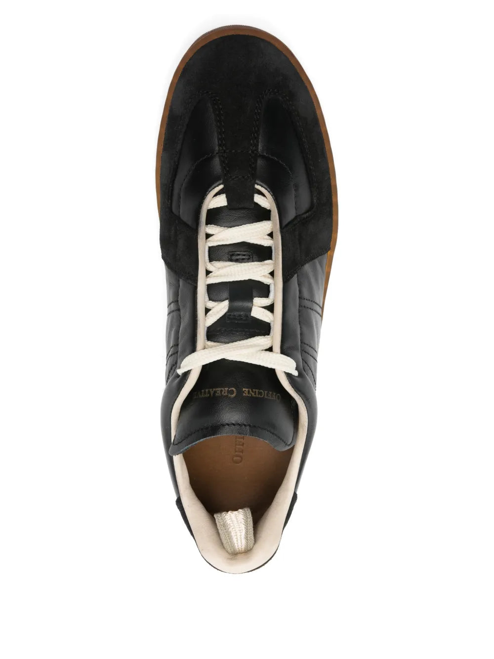 Officine Creative Panelled Lace-Up Low-Top — Black — Size US M 3.5 - US W 5 — Top View