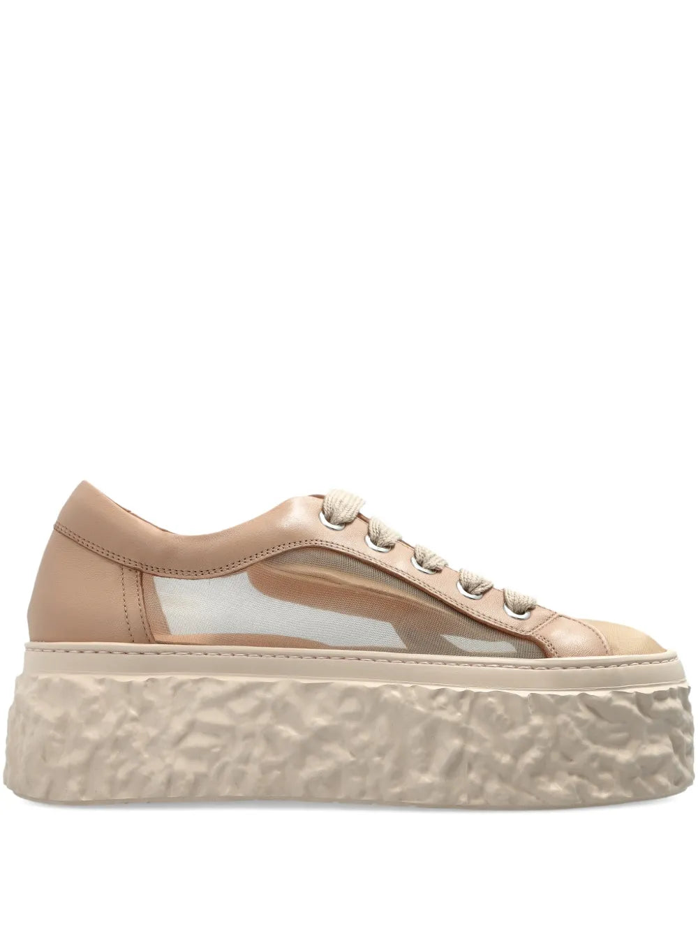 AGL Textured Flatform — Light Brown — Size US M 3.5 - US W 5 — Front View