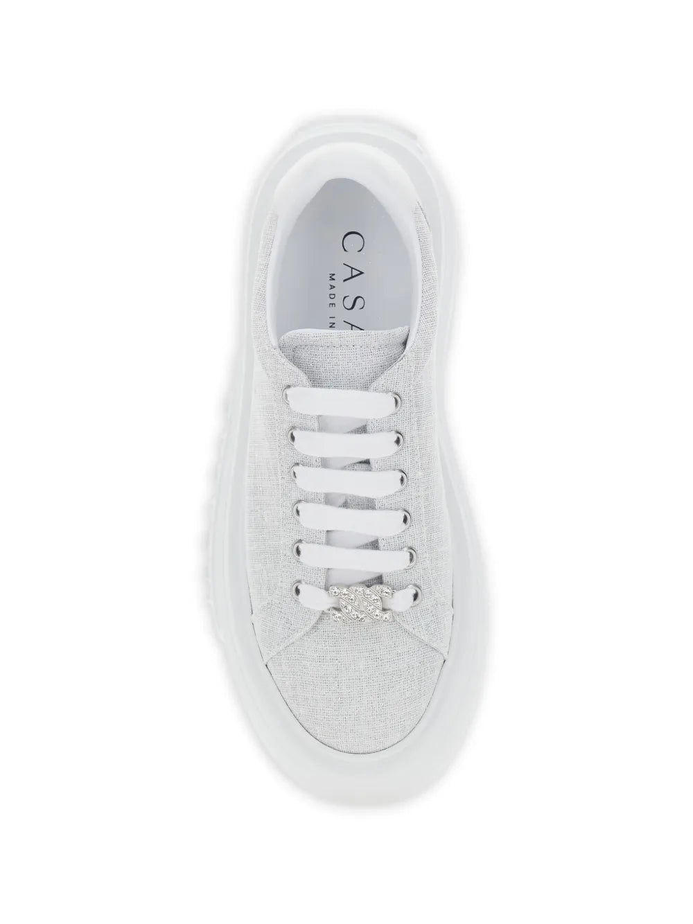 Casadei Nexus Platform Embellished — Grey — Size US M 3.5 - US W 5 — Back View