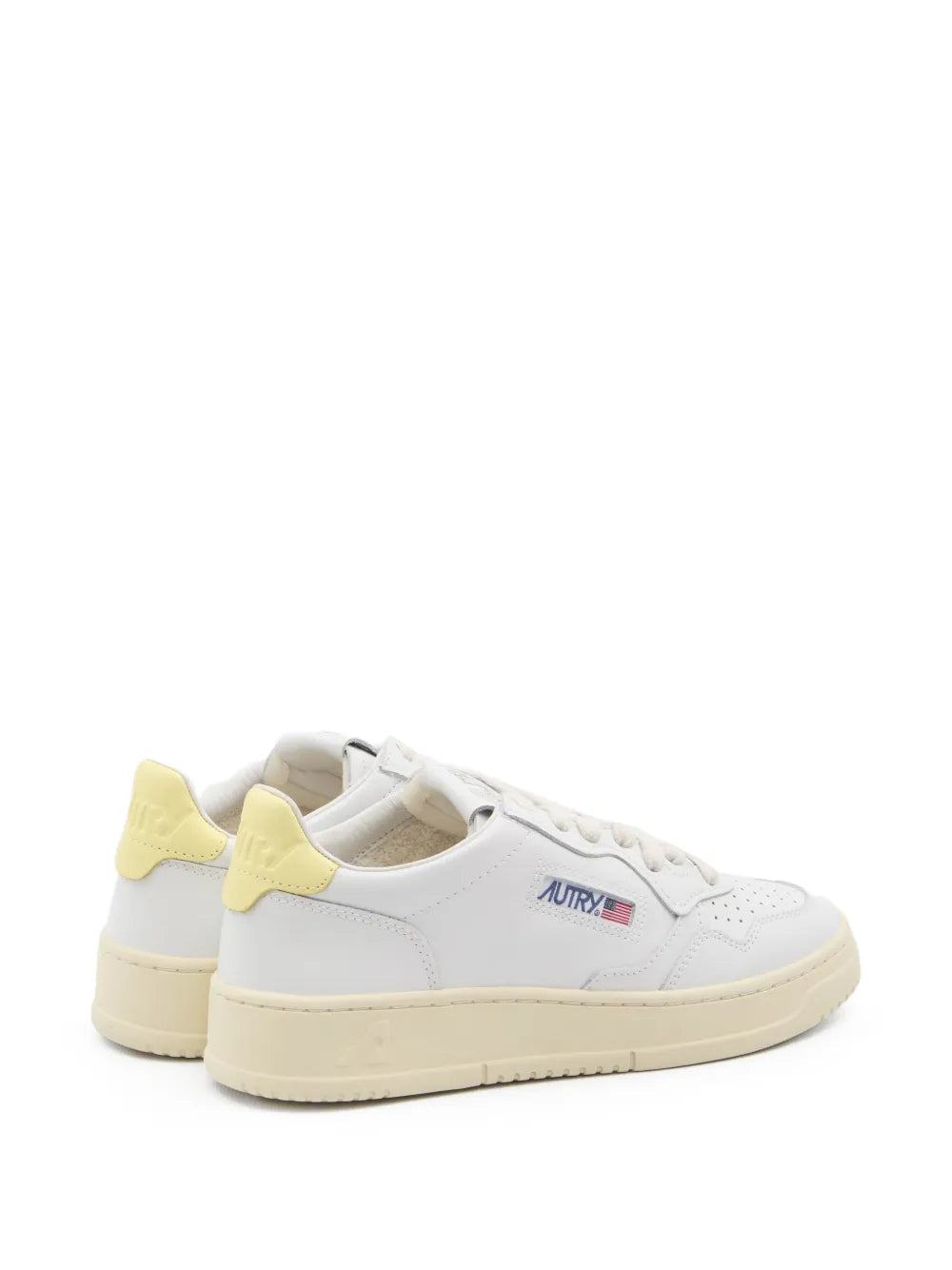 Autry Medalist Leather — White — Size US M 3.5 - US W 5 — Back View
