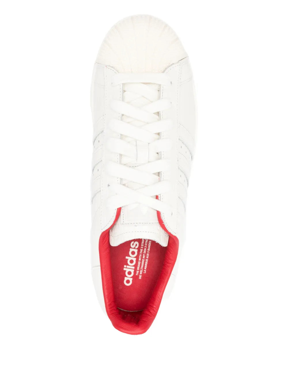 adidas Superstar Ii Three-Stripes Sneakers — White — Size US M 9.5 - US W 11 — Top View