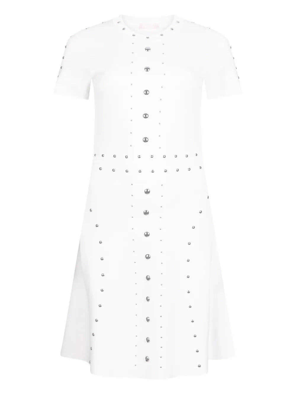 Liu Jo Studded Knit Mini Dress — White — Size S — Front View