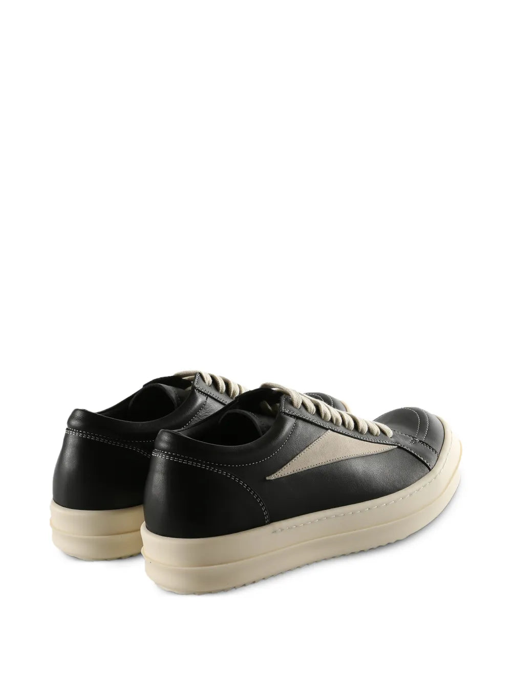 Rick Owens Panelled Low-Top — Black — Size US M 3.5 - US W 5 — Back View