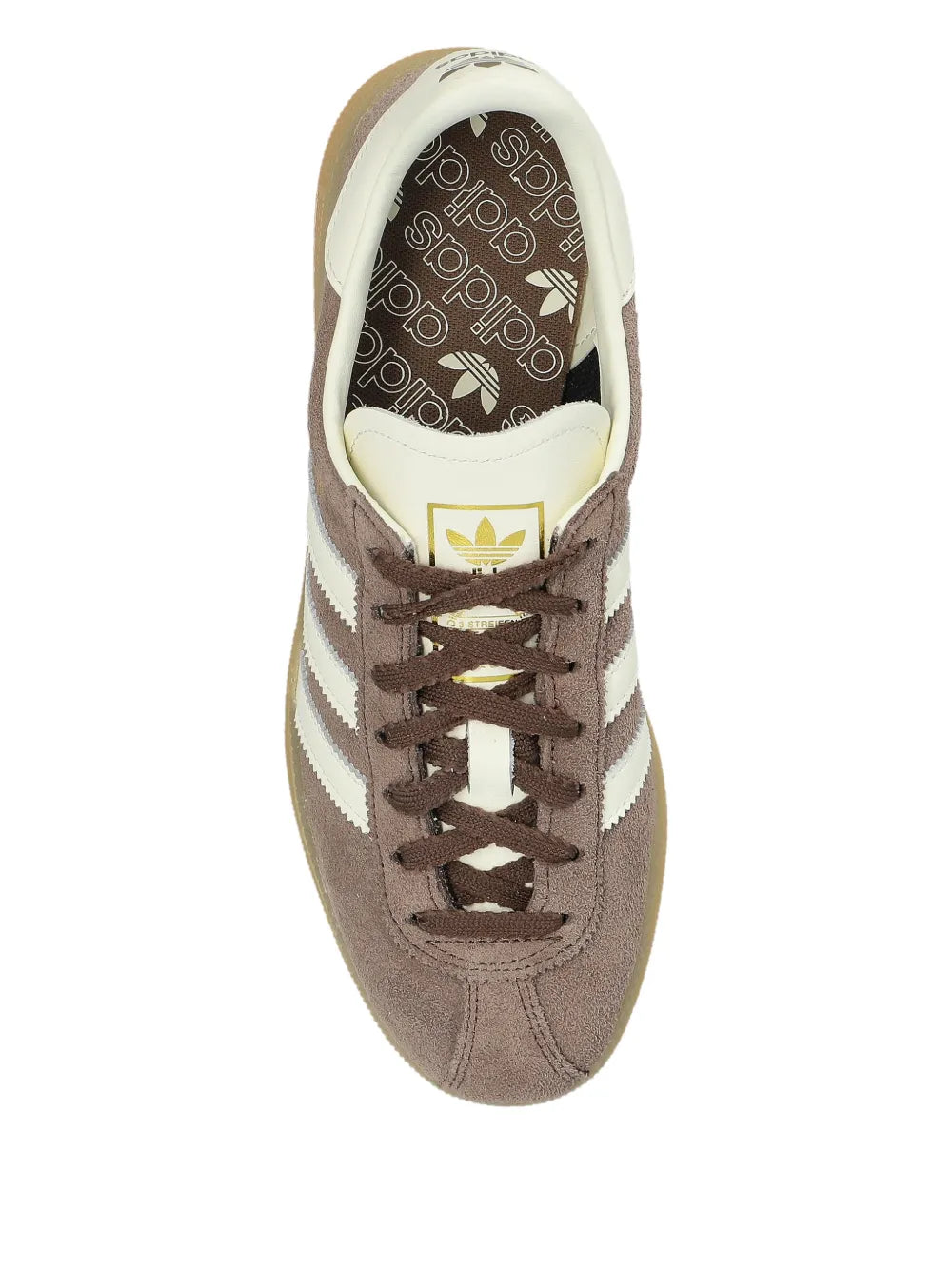 adidas Muenchen Lace-Up — Brown — Size US M 3.5 - US W 5 — Back View