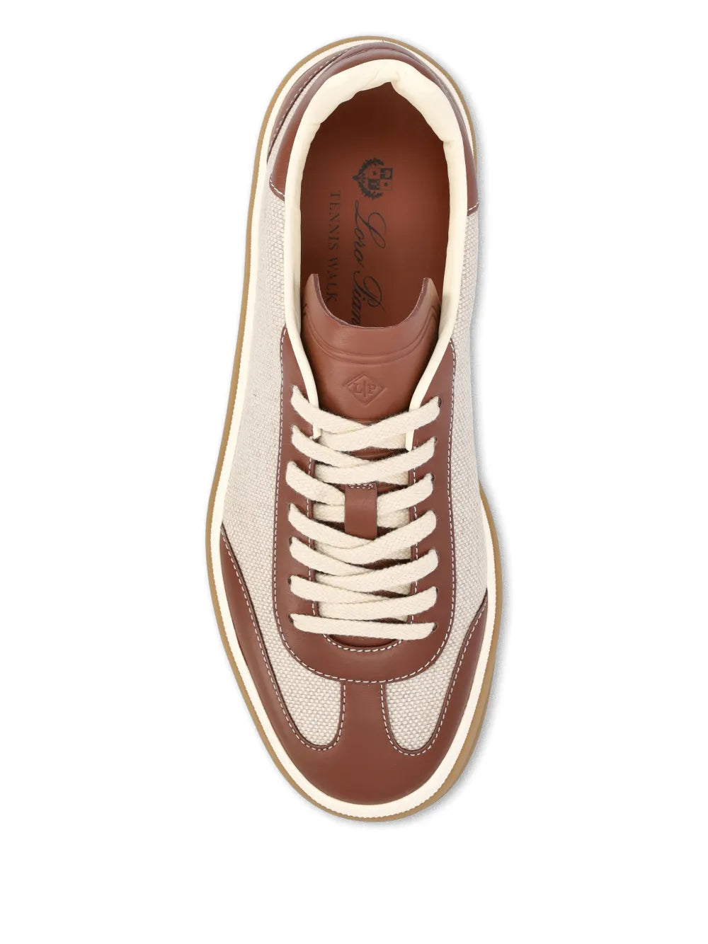 Loro Piana Tennis Walk Debossed-Logo — Beige — Size US M 3.5 - US W 5 — Top View