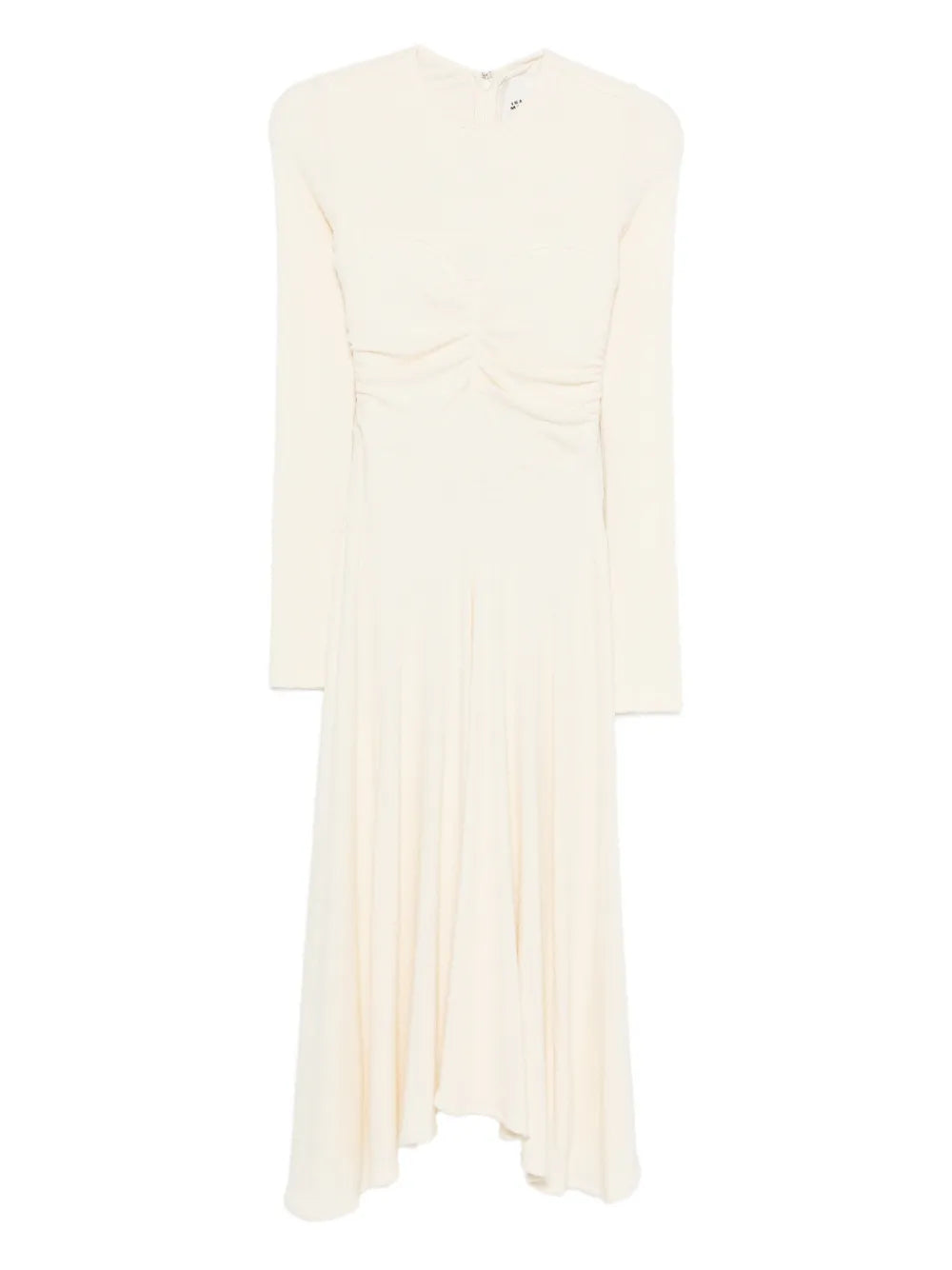 Isabel Marant Flora Ruched Midi Dress — White — Size XS — Front View
