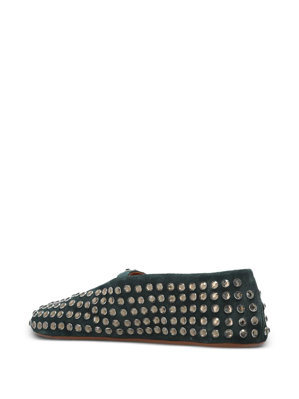 Ala Studded Buckle Strap — Green — Size US M 3.5 - US W 5 — Top View