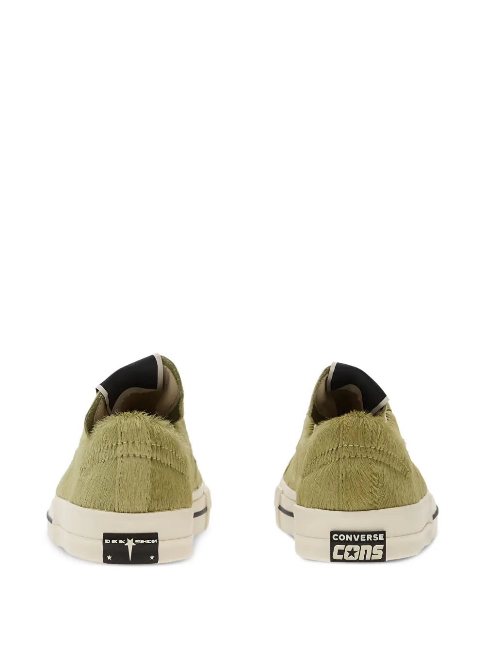 Rick Owens DRKSHDW X Converse Star-Patch — Green — Size US M 3.5 - US W 5 — Back View