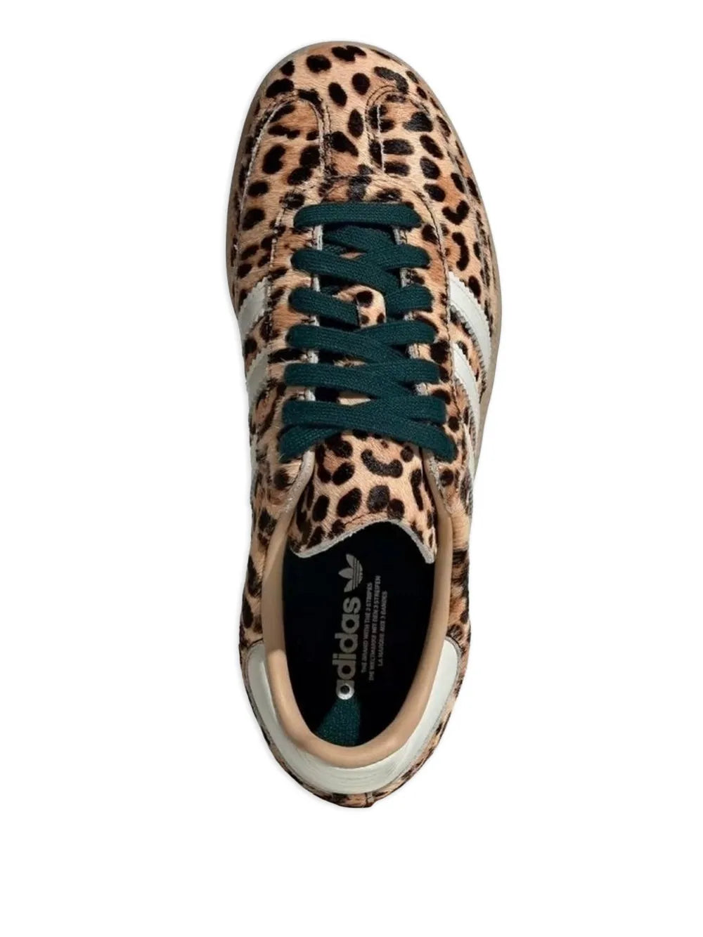 adidas Samba Og Leopard-Print Three-Stripe Sneakers — Beige — Size US M 11 - US W 12.5 — Back View