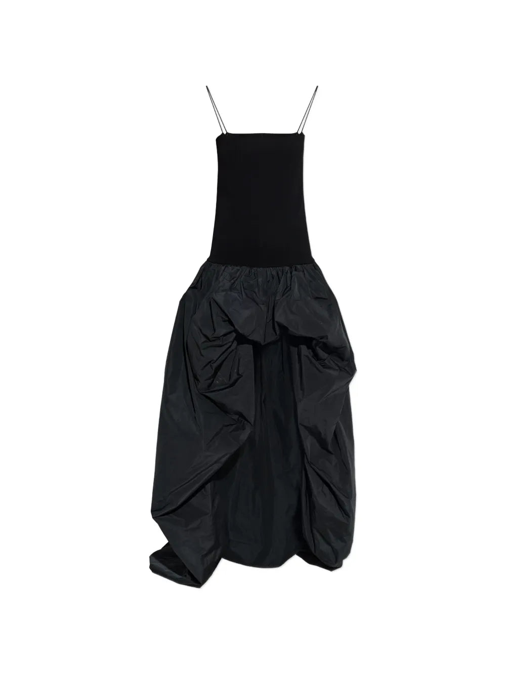 Stella Mccartney Asymmetrical Sleeveless Maxi Dress — Black/ Red — Size S — Front View