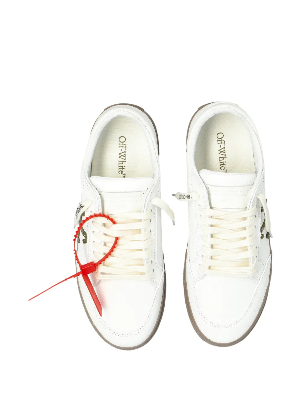 Off-White Arrow-Appliqu eather — White — Size US M 3.5 - US W 5 — Back View