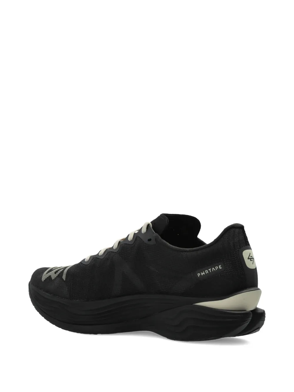 PUMA Panelled Lace-Up Trainers — Black — Size US M 3.5 - US W 5 — Top View