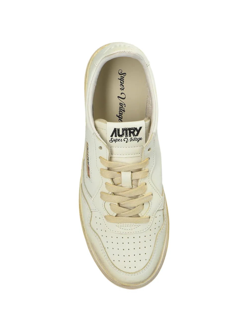 Autry Sup Vint Lace-Up — Beige — Size US M 3.5 - US W 5 — Back View