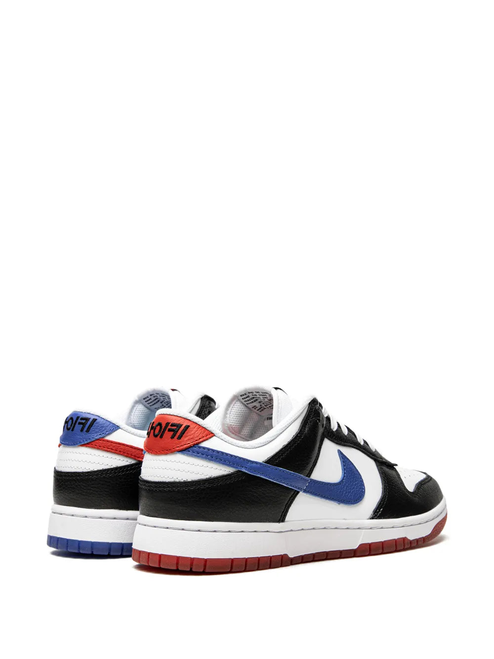 Nike Swoosh Dunk Low-Top — Black — Size US M 3.5 - US W 5 — Back View