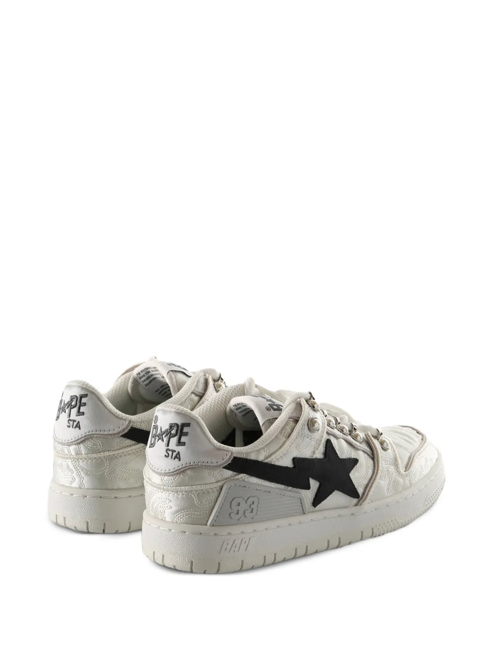 A BATHING APE  Star Studded — White — Size US M 3.5 - US W 5 — Back View