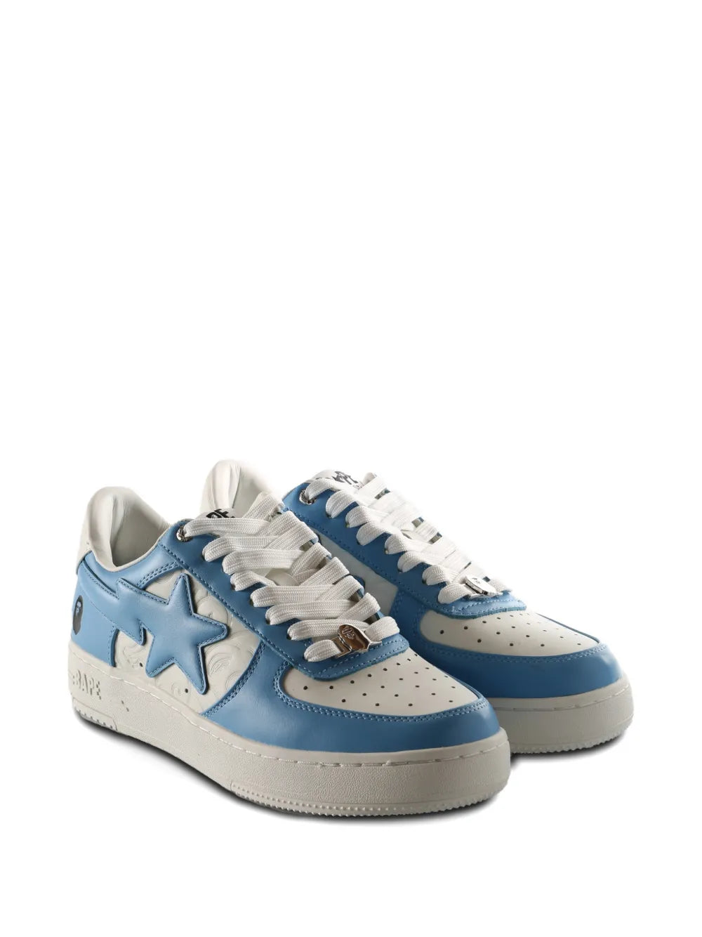 A Bathing Ape?Bape Sta?#3 Star-Appliqu?Sneakers — Blue — Size US M 11 - US W 12.5 — Side View