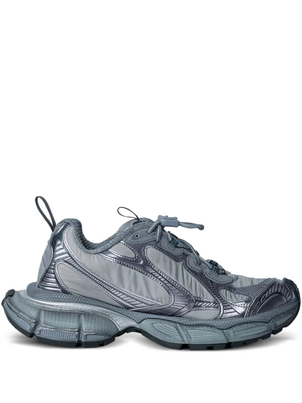 Balenciaga Mesh Panel Sculpted Sole Trainers — Grey — Size US M 3.5 - US W 5 — Front View