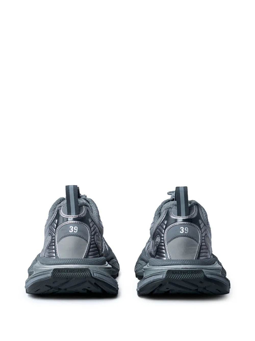 Balenciaga Mesh Panel Sculpted Sole Trainers — Grey — Size US M 3.5 - US W 5 — Side View