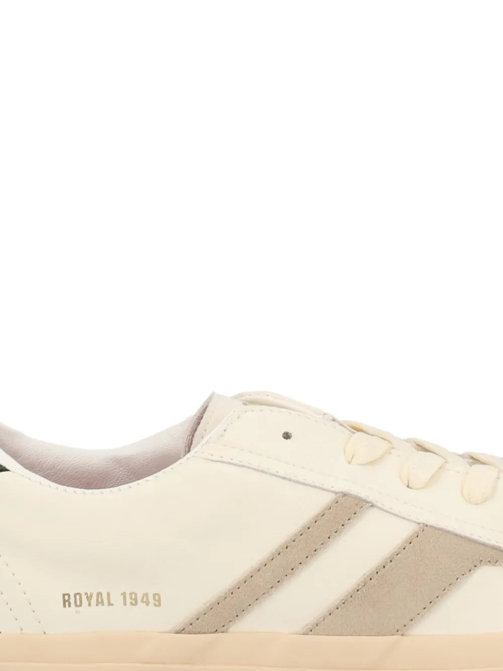 Pro-Keds Royal Classic Striped Lace-Up — Beige — Size US M 3.5 - US W 5 — Side View