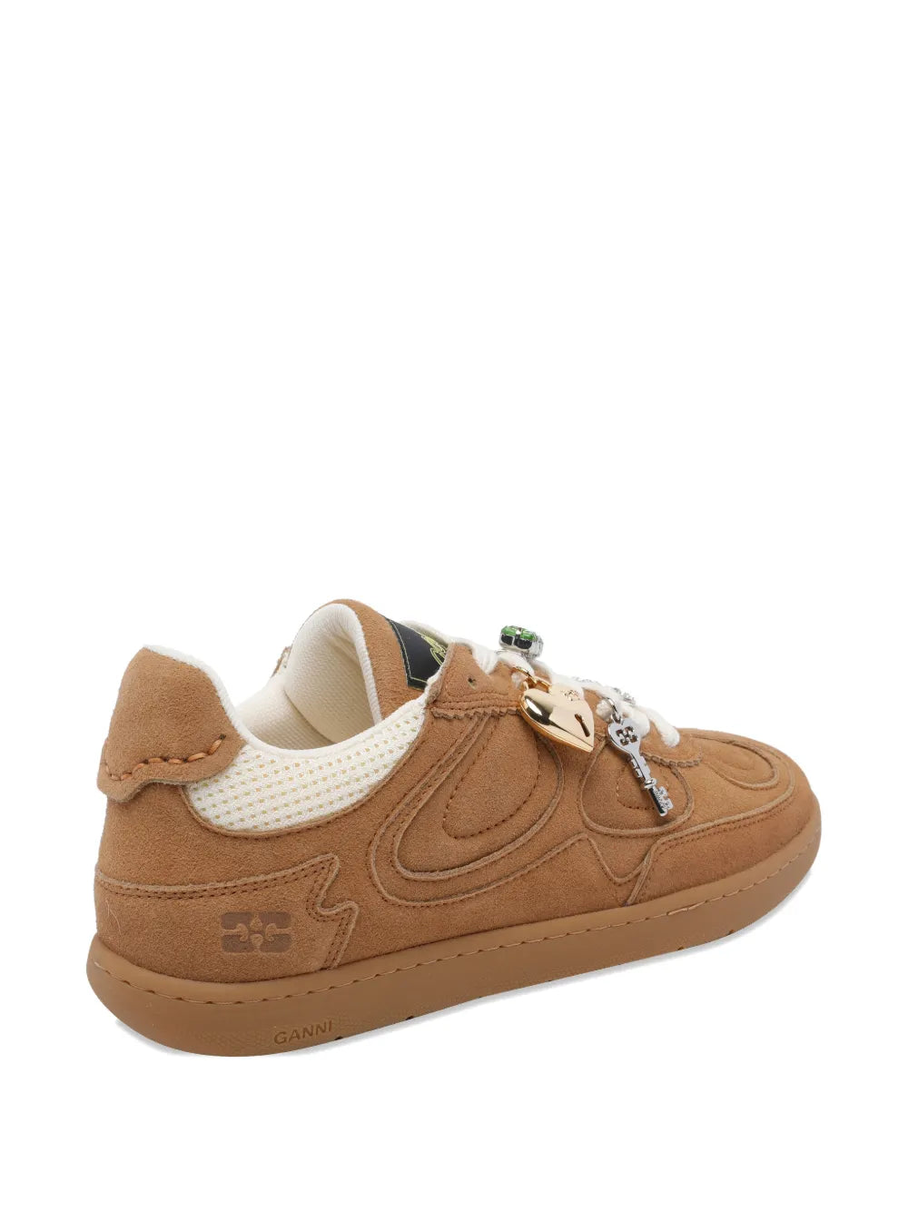 GANNI Round-Toe Charm — Brown — Size US M 3.5 - US W 5 — Back View