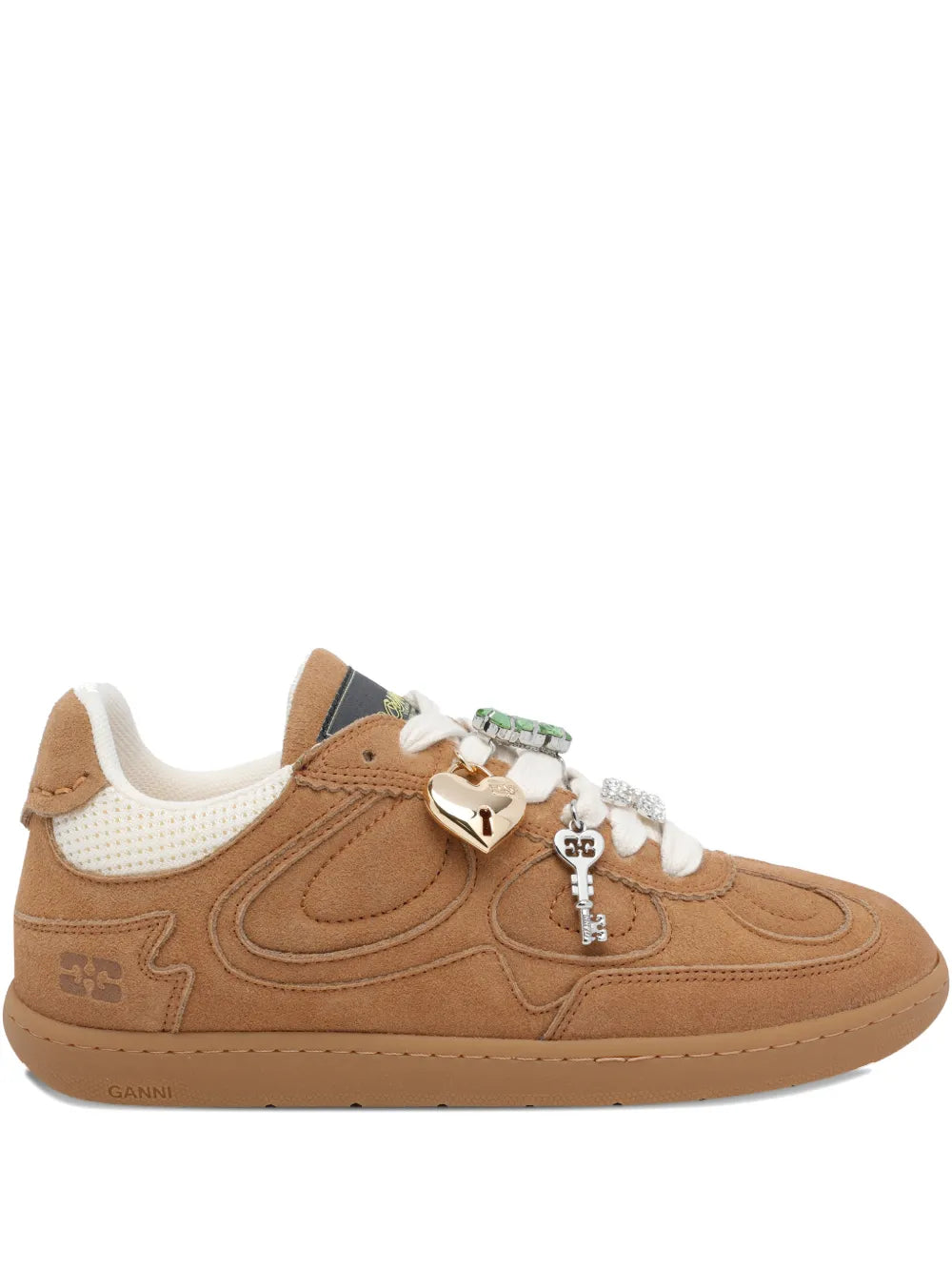 GANNI Round-Toe Charm — Brown — Size US M 3.5 - US W 5 — Front View