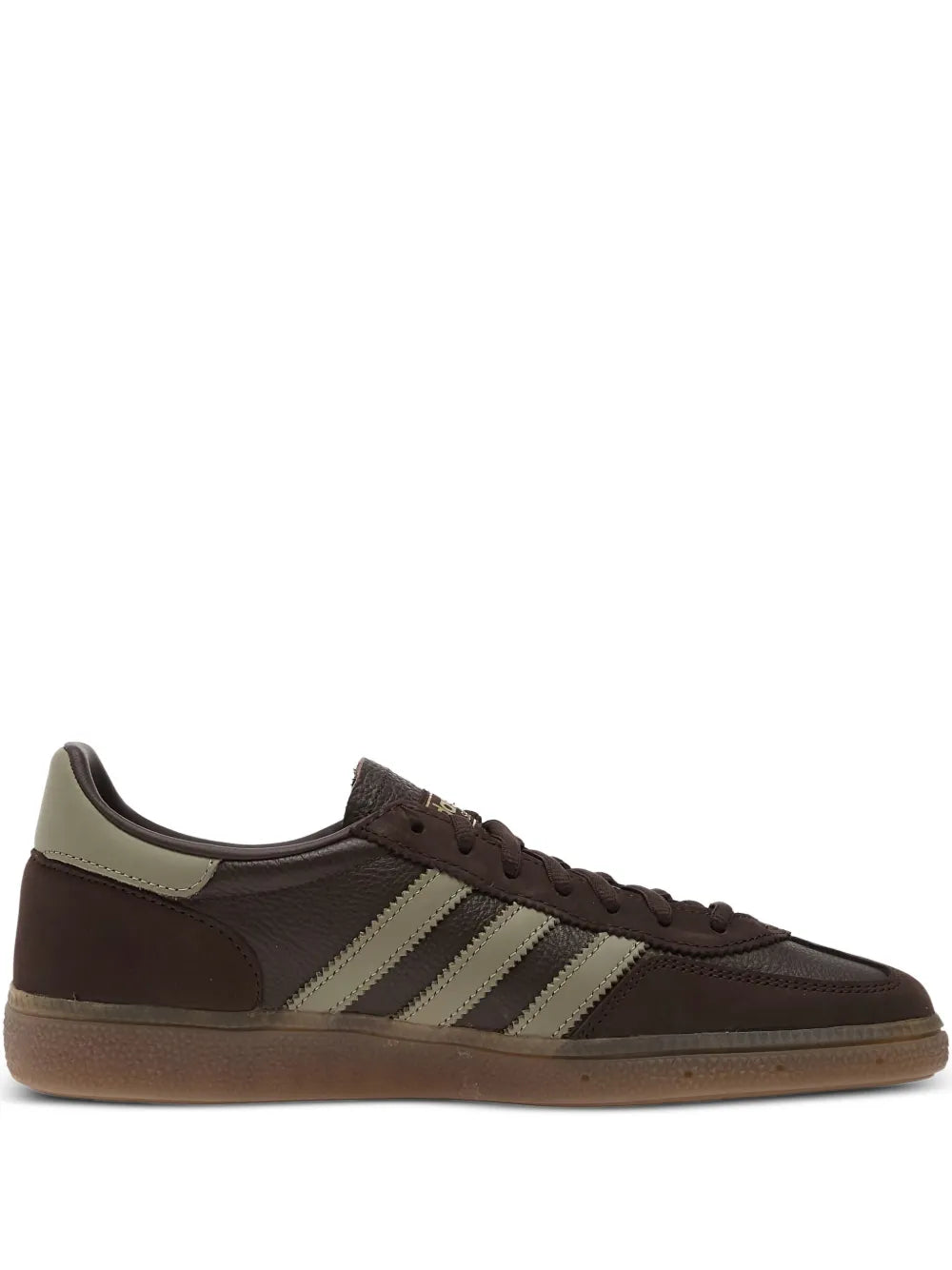 adidas Handball Spezial Stripes Sneakers — Brown — Size US M 3.5 - US W 5 — Front View