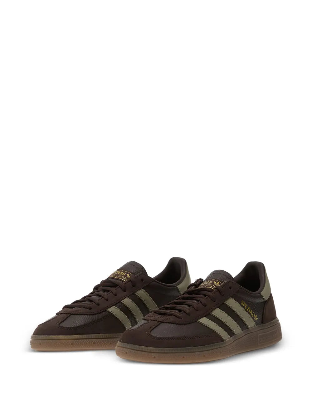 adidas Handball Spezial Stripes Sneakers — Brown — Size US M 3.5 - US W 5 — Side View